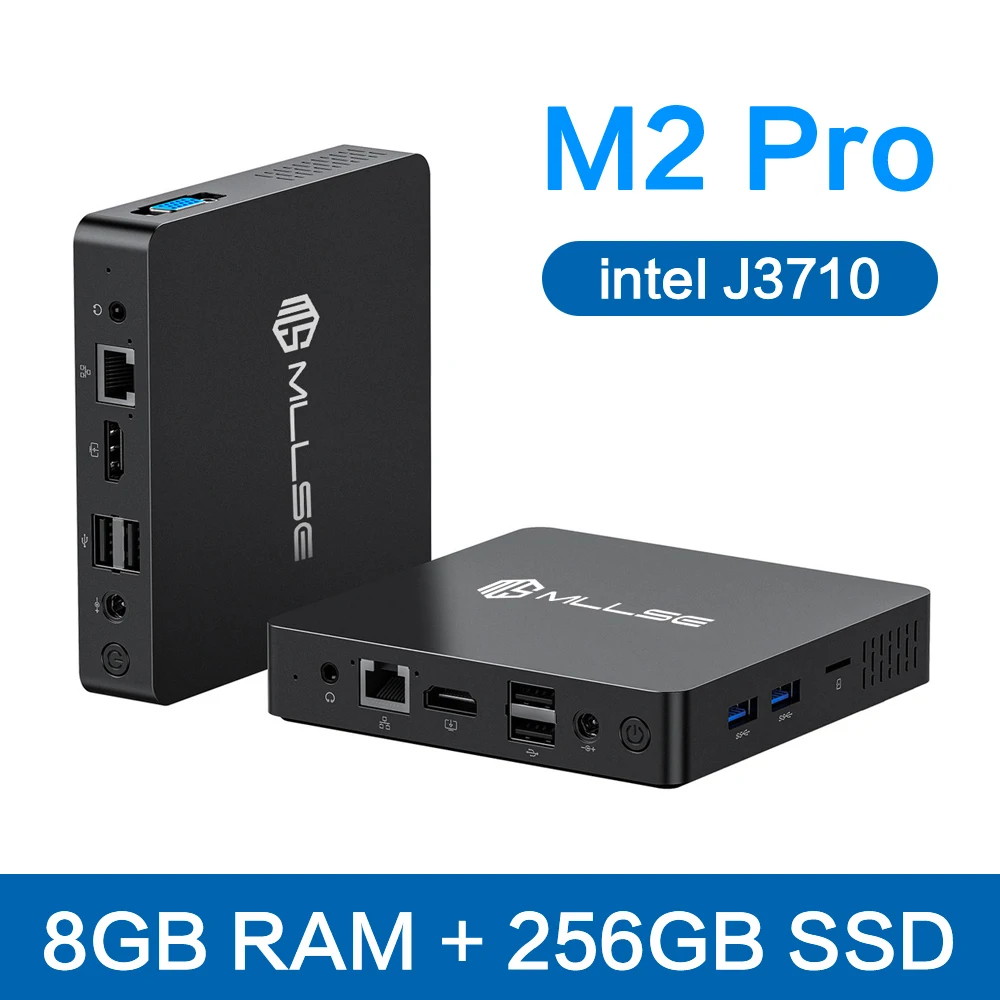 MLLSE M2 Pro Mini PC Potente 8 GB de RAM, 256 GB SSD, Intel J3710, Windows 10: Compacto e ideal para el hogar, la empresa y los juegos
