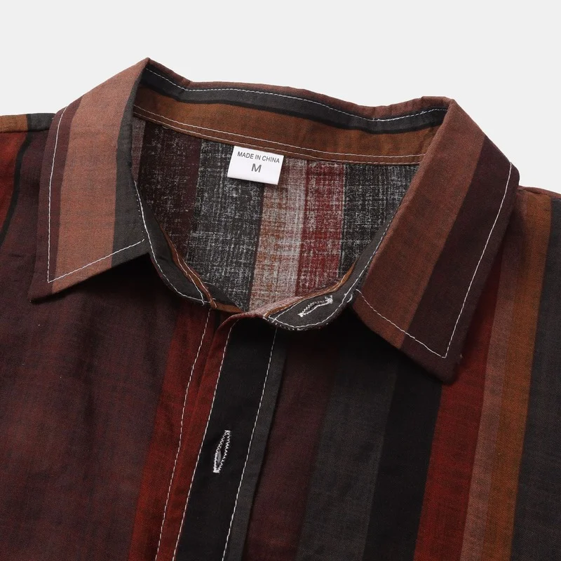 Men Clothing Summer Men's Printed Short Sleeve Shirts Casual Vintage Lapel Buttons Camisas Para Hombre casual short sleeved shirt short sleeved shirt