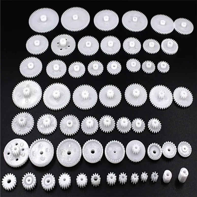58Pcs/Set Reduction Gear Bag Toothed Wheels WSFS Gears Plastic All Module 0.5 Robot Parts DIY Motor Gear Accessories motor gear transmission gear