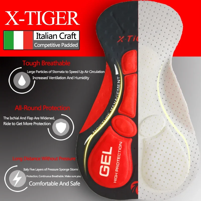 X-Tiger Cycling Long Pants Winter Pro 5D Gel Padded Coolmax