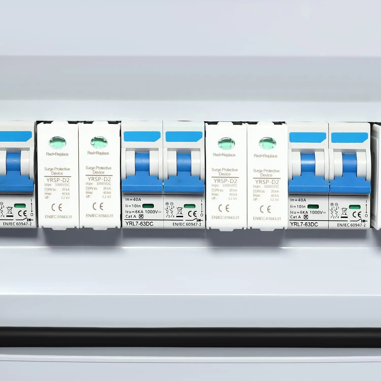 3in3 Out DC 1000V Überspannungsschutz PV-Trennschalter PV-System 25 A/40 A Kurzschlussschutz für Photovoltaikanlagen (40 A) – Detail 4