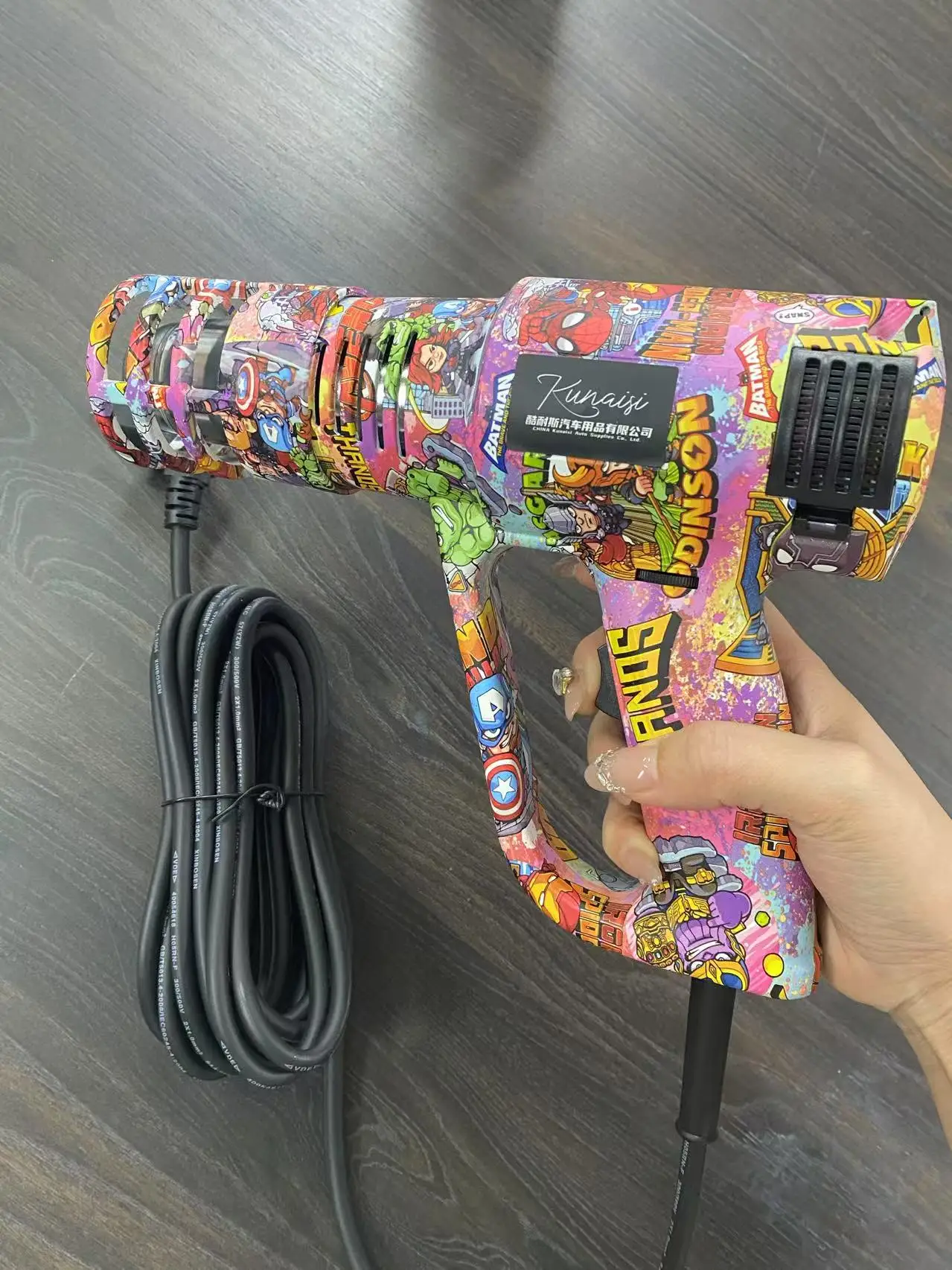 Graffiti Hot Air Gun Temperatures Adjustable Car Film Heat Gun Thermal Blower Shrink Wrapping With Anti scald Cover 220V 2000w