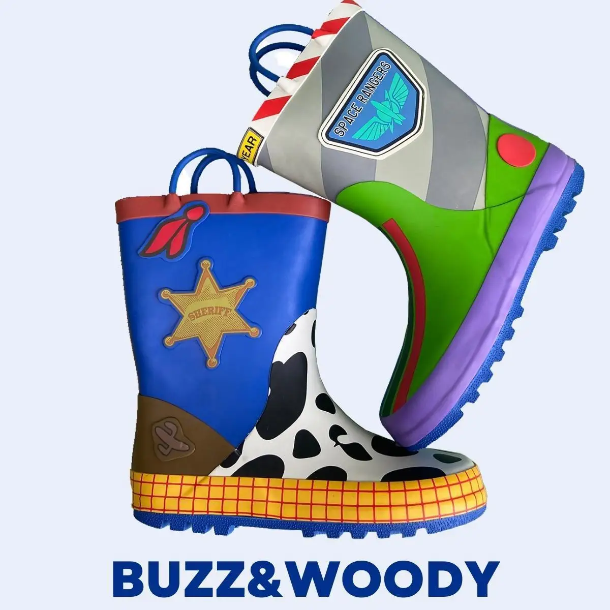 Disney Cartoon Kids Toy Story Rain Boots Student Rain Boots Children'S Fashion Shoes Non-Slip Short Shoes Cute Toys Kids Gifts