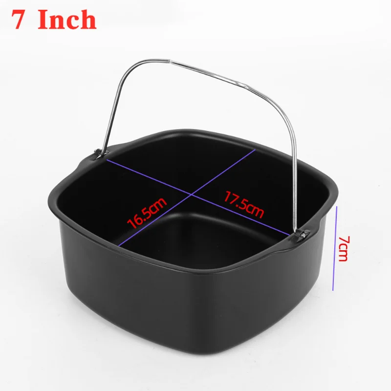 Air Fryer Kuchenbackblech 7 Zoll - Antihaft Backform Für Heißluftfritteuse