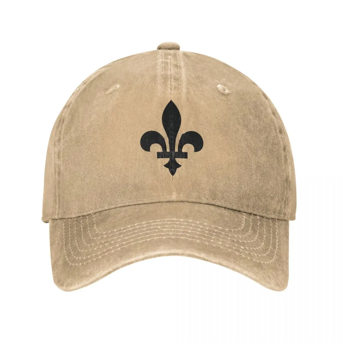 Quebec France Royal Washed Baseball Cap Fleur De Lis Lily Vintage Trucker Hat Couple Women Outdoor Gym Design Baseball Caps