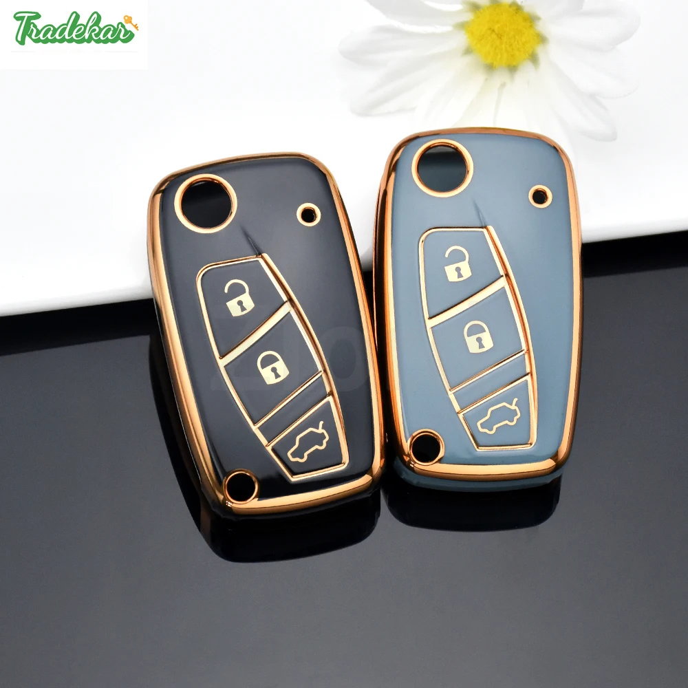 Per Fiat 500 Panda Stilo Punto Doblo Grande Bravo 500 Ducato Minibus Accessori Nuovo Tpu Car Flip Key Case Cover Shell Fob