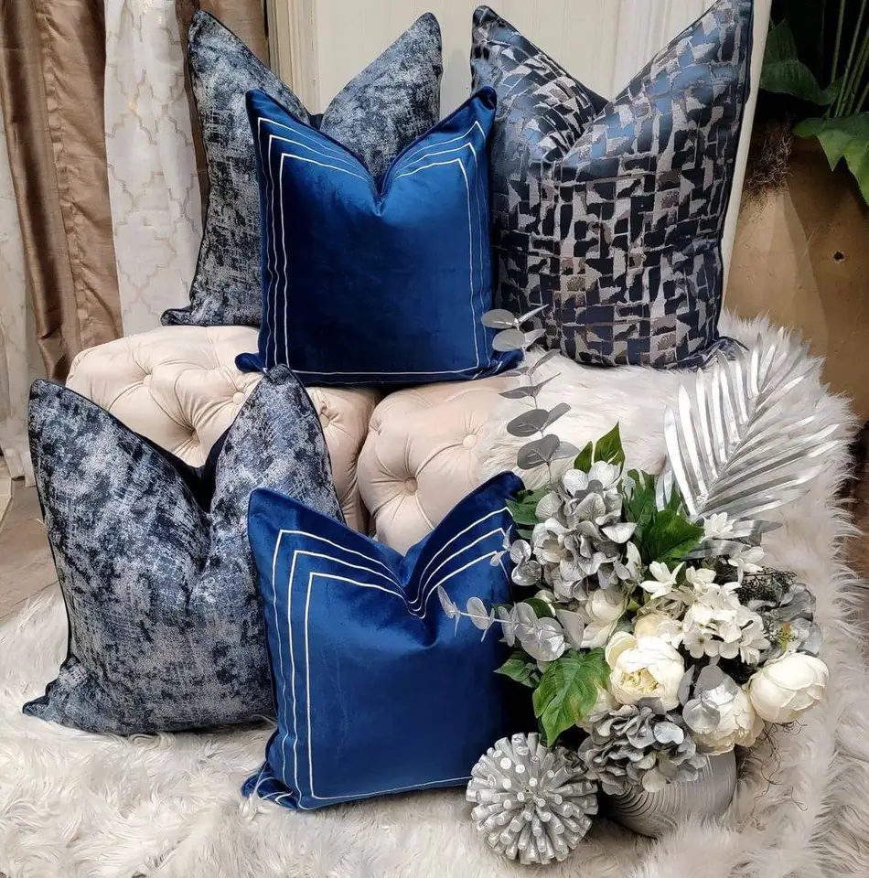 Sofa Silver And Navy Cushions Modway Shore Navy Sofa EEI-3917-SLV