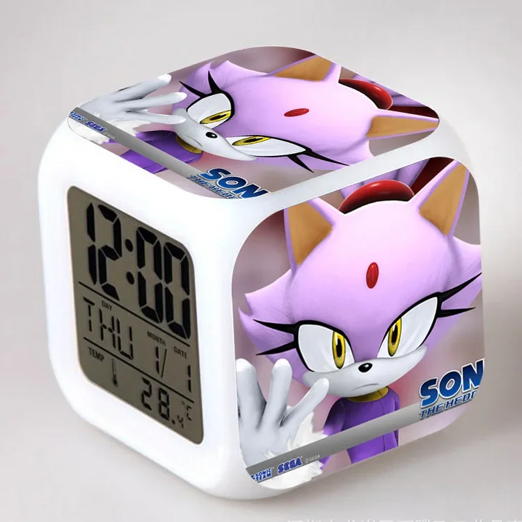 thumbnail image 1 of Reloj despertador LED de dibujos animados de Sonic The Hedgehog, luz de noche para estudiantes, luz de noche para niños, regalo de Navidad, 1 of 5