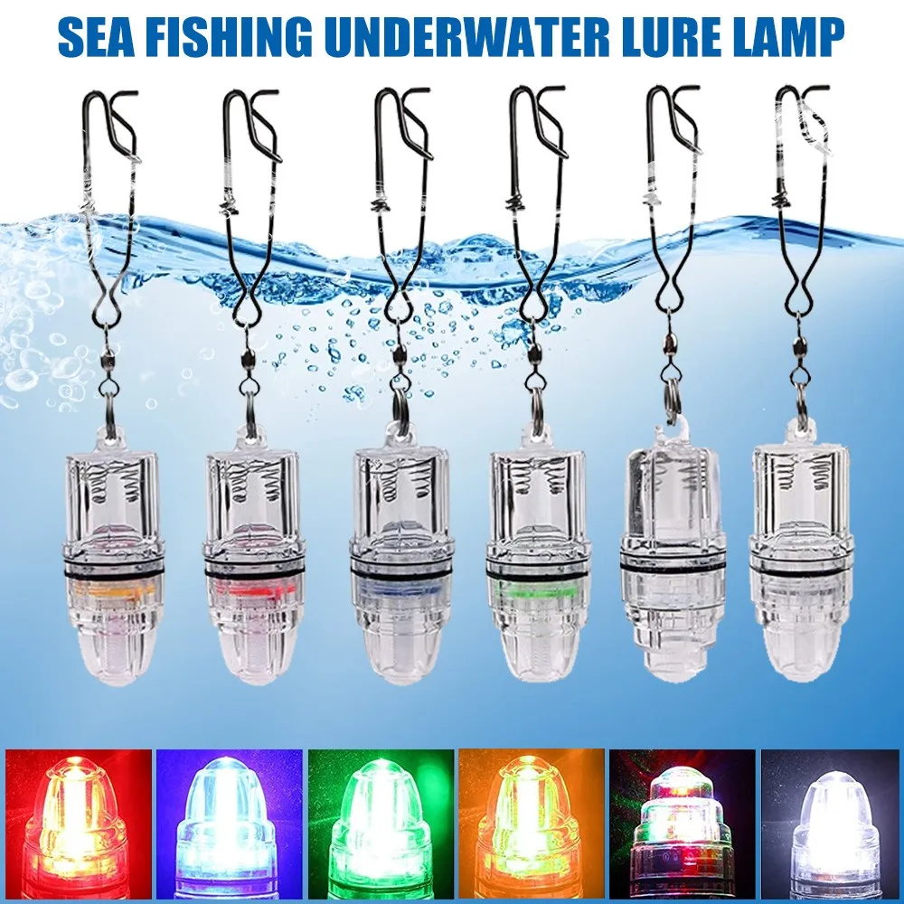 New Waterproof LED Flashing Mini Deep Drop Underwater Lights Deep