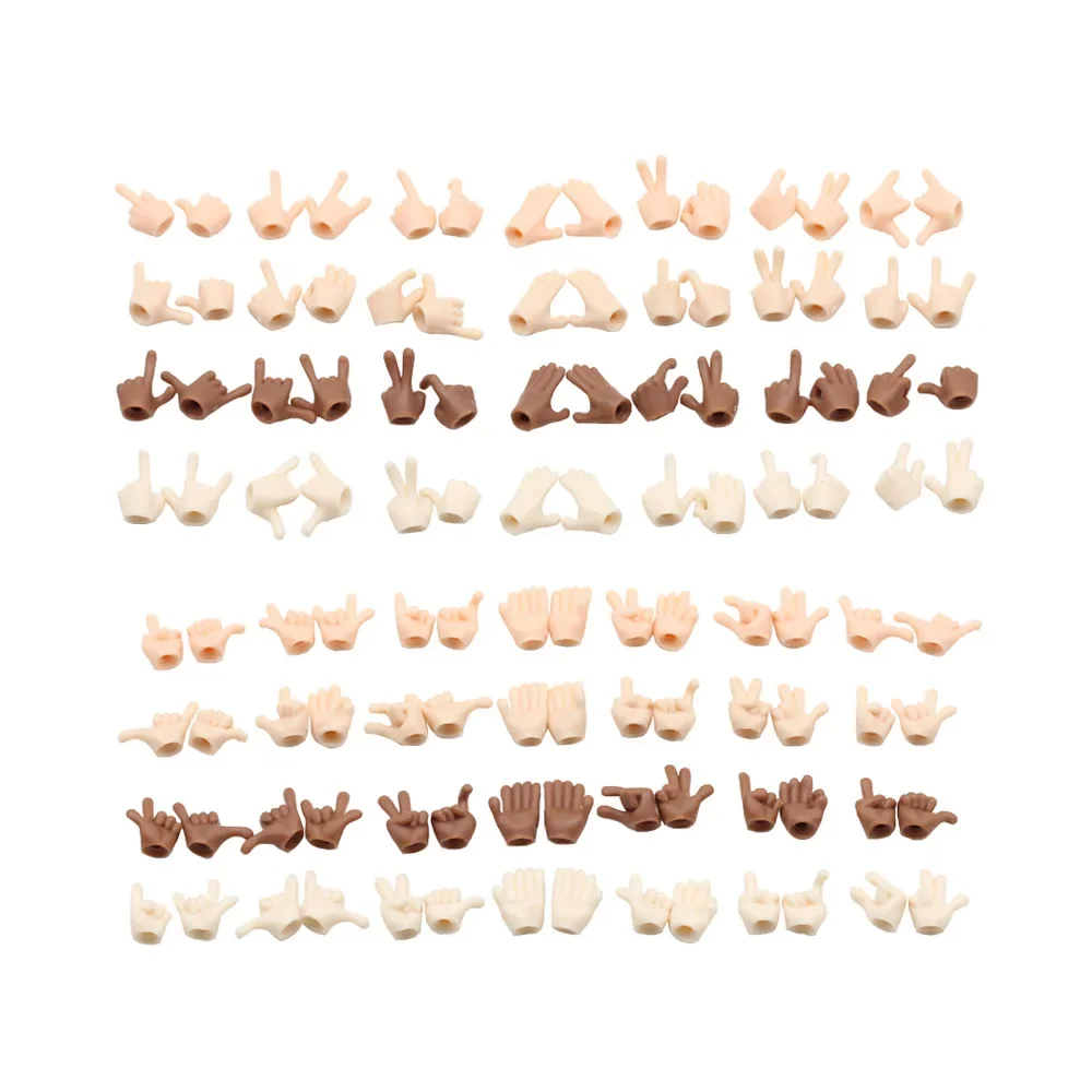 7pair/Lot OB11 5Colors Funny Doll Replacement Hands Gestures for 1/12 Bjd Obitsu11 ,DOD,GSC, BJD Dolls MJD Body Accessories Toys