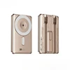 New Model Fast Charging Magnetic Power Bank Folding Bracket Portable Wireless Charging Mobile Power Supply 4