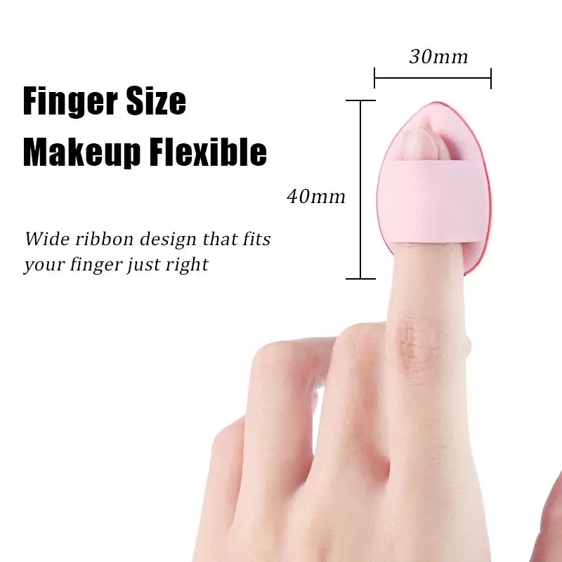 10pcs Mini Size Professional Cosmetic Cushion Puff Concealer Foundation Detail Puff Finger Puff Set Makeup Sponge Beauty Tool 5 color soft makeup sponge blending puff foundation puff flawless powder smooth beauty bb cream makeup tool