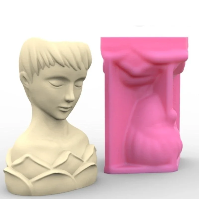 

Формы для ваз в форме портрета, уникальные цветочные горшки, силиконовые формы для изготовления цветочных композиций, полимерные