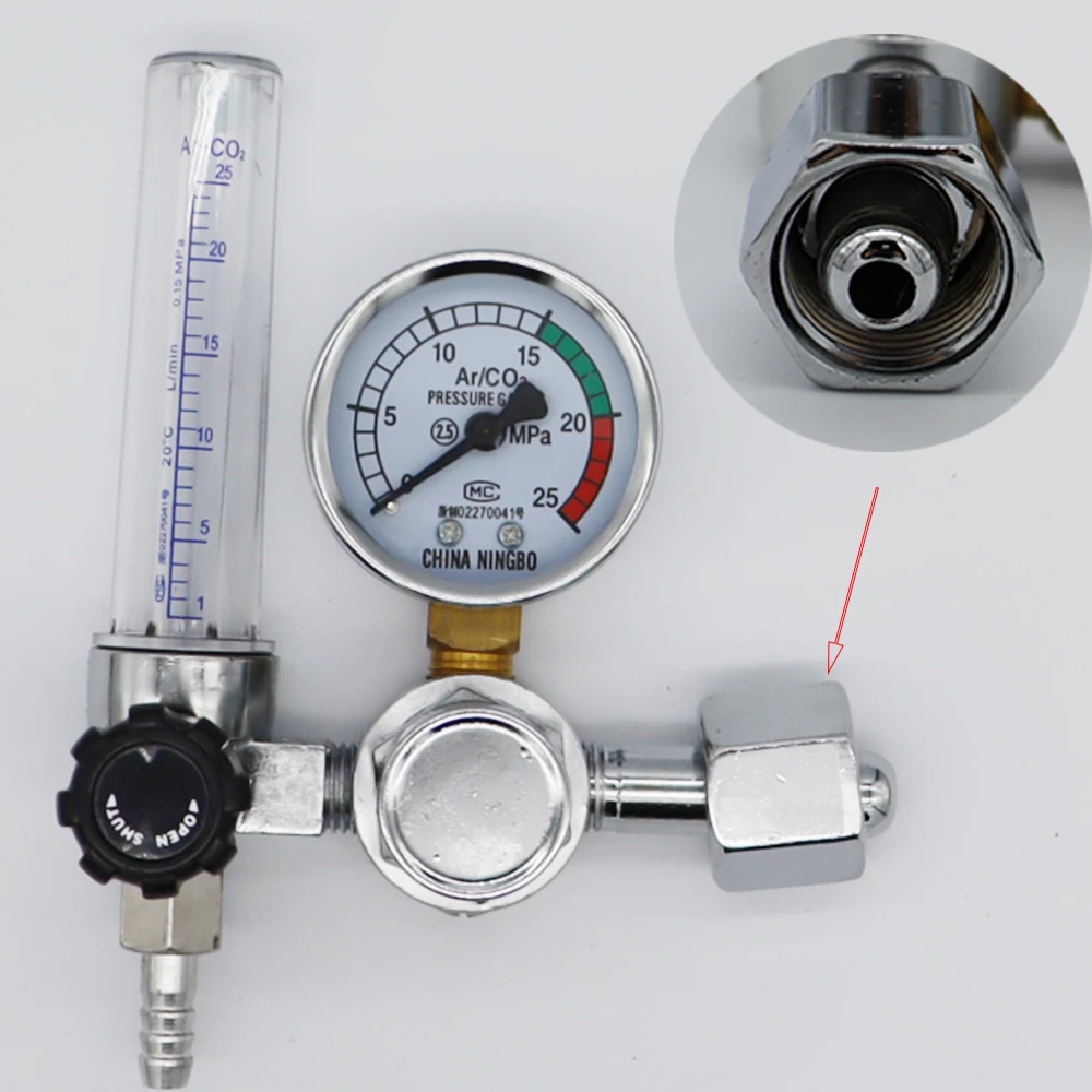 Description Picture 4 of item2022 NEW 0-25Mpa Argon Regulator CO2 Mig Tig Flow-Meter Gas-Regulators Flowmeter Welding Weld Gauge Argon Pressure Reducer