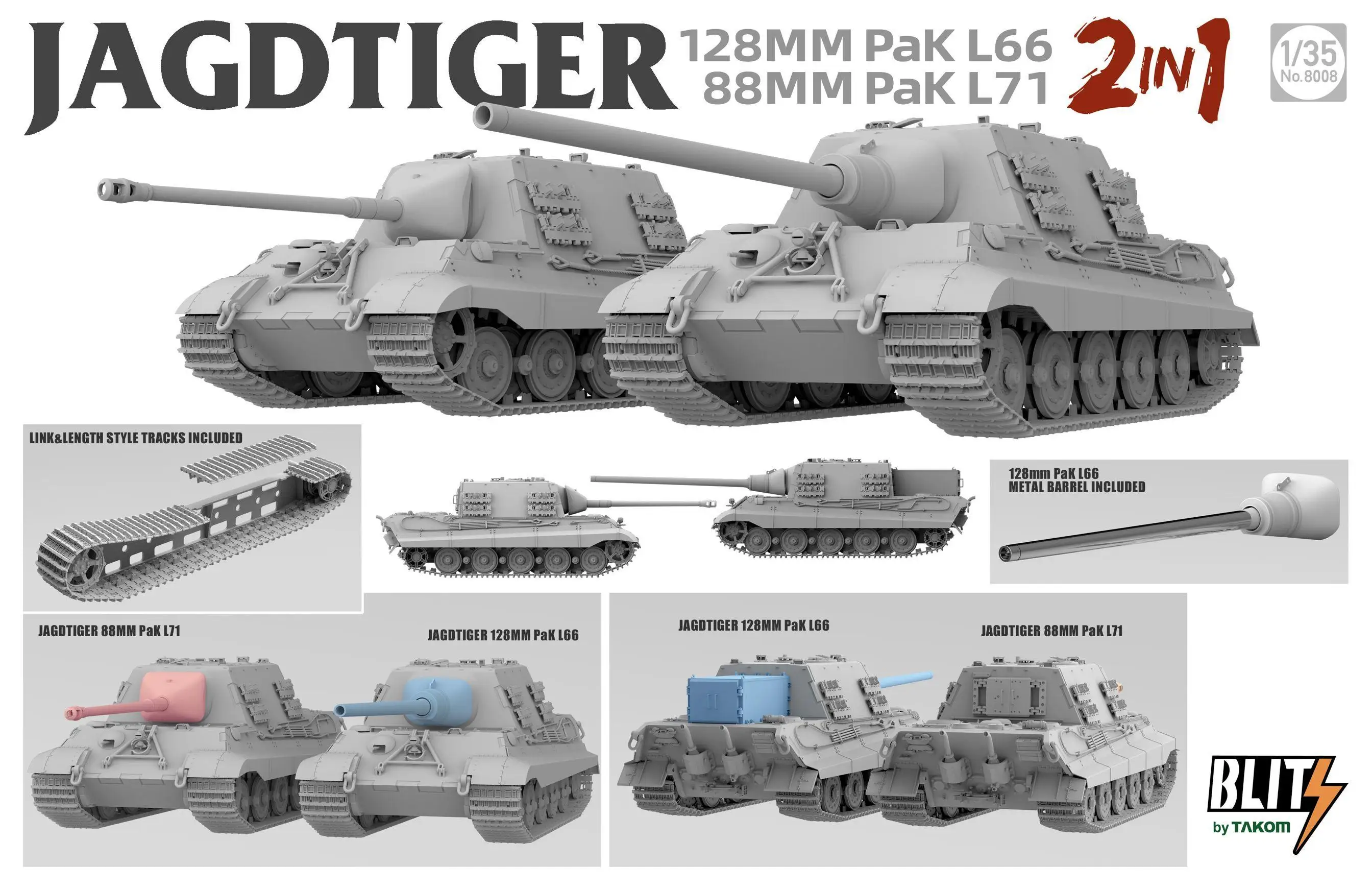 Jagdtiger Takom 8008 1/35 jagdtiger (2 in 1) - AliExpress