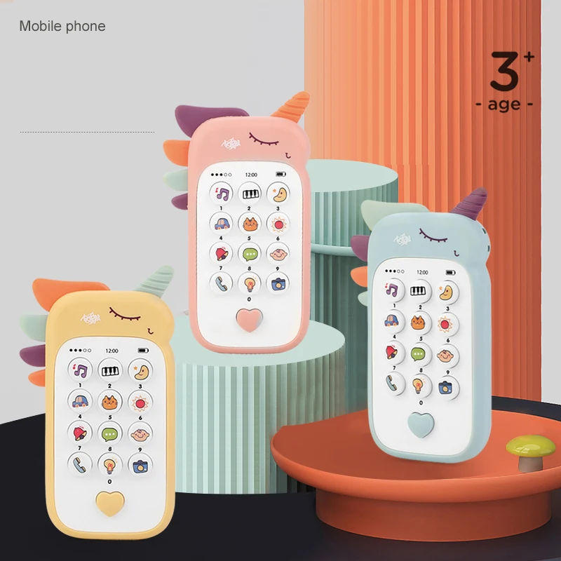 

Baby Mobile Phone Toys Bilingual Telephone Teether Music Voice Toy Early Educational Interactive Toy for Kids Gift