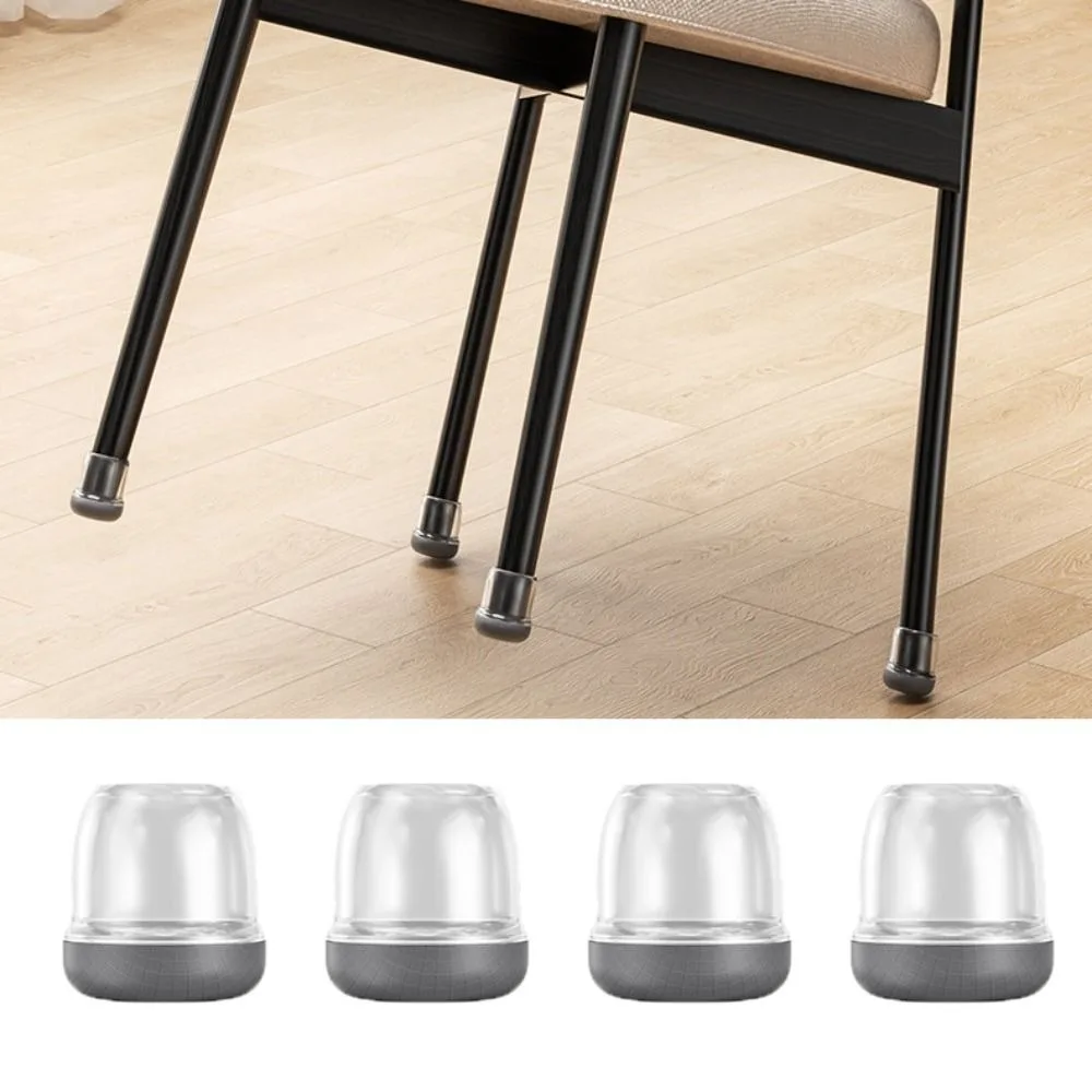 8 Pcs Non-slip Chair Leg Protector Pad Wear-resistant Resilient Furniture Feet Pad Avoid Sticky Hair Thickened Chair Leg Cover