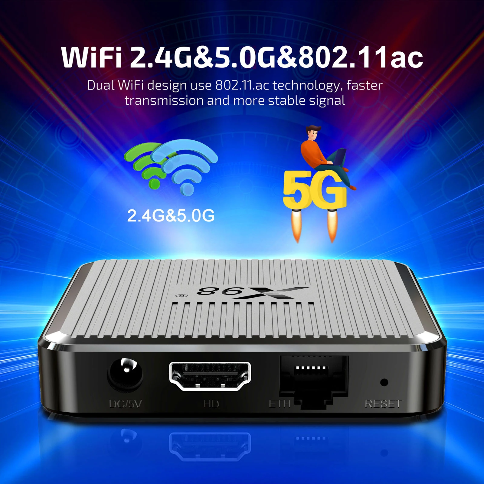 TV BOX MXQ PRO - CAJA DE TV INTELIGENTE 4K ANDROID 11 CON CONTROL REMOTO DE  TV, CAJA DE TV ANDROID CON PROCESADOR QUADCORE WIFI DE DOBLE BANDA 2.4G 5G, REPRODUCTOR  MULTIMEDIA