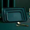 Nordic Style Food Storage Tray Rectangular Shallow Plate Creative Fruit Bread Barbecue Pastry Dishes Kitchen Utensil 1