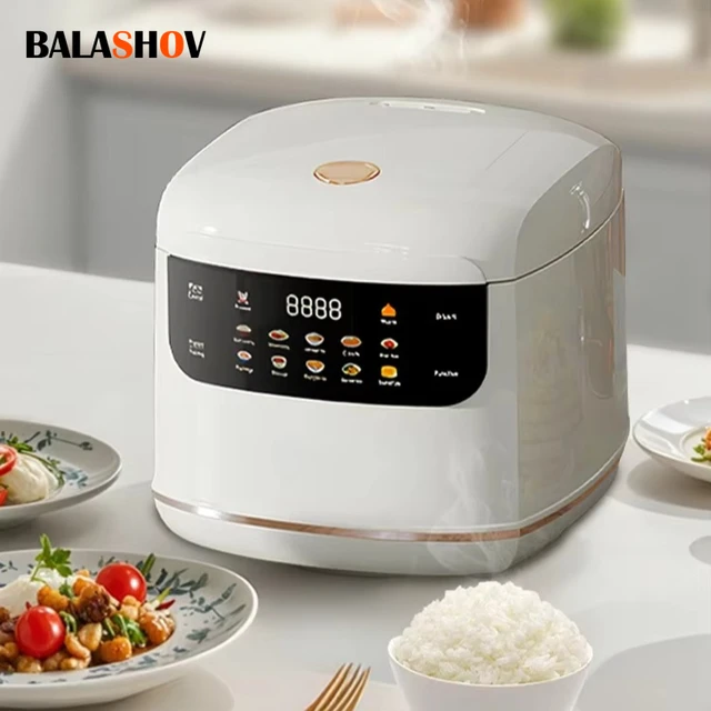 Multicuiseur cuiseur à riz électrique 110V 220V Pot antiadhésif 1-3 personnes Mini Machine de cuisson cuiseur à riz intelligent cuit à la vapeur cuisine 2L 1