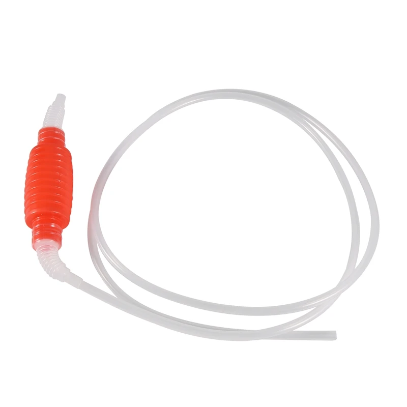 

2 Meter Red Syphon Tube Hand Fuel Pump Gasoline Siphon Hose Gas Oil Water Fuel Transfer Siphon Pump For Water Gasoline Liquid Ho