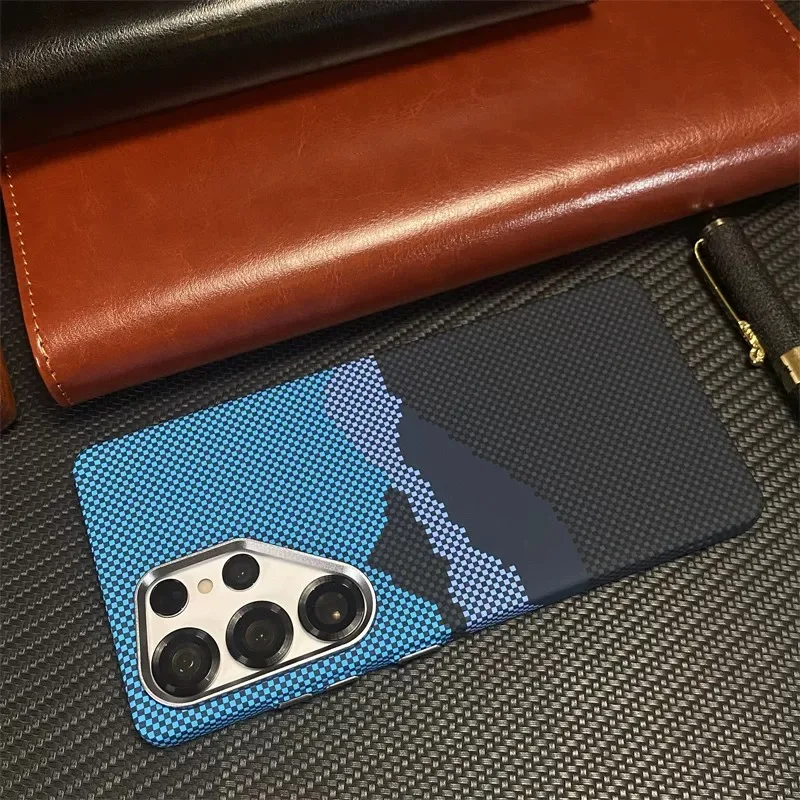 Carbon Fiber Texture MagSafe Phone Case - Magnetic Wireless Charging, Shockproof PC Cover
