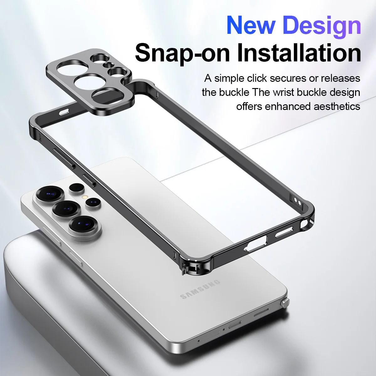 Shockproof Armor Aluminum Phone Case with Heat Dissipation and Bare Metal Feel