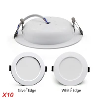 10pcs LED Downlight AC 220V 7W 9W 12W 15W 18W Recessed Round Ceiling Dowm Light Bedroom Indoor Living Room Spotlight Lighting