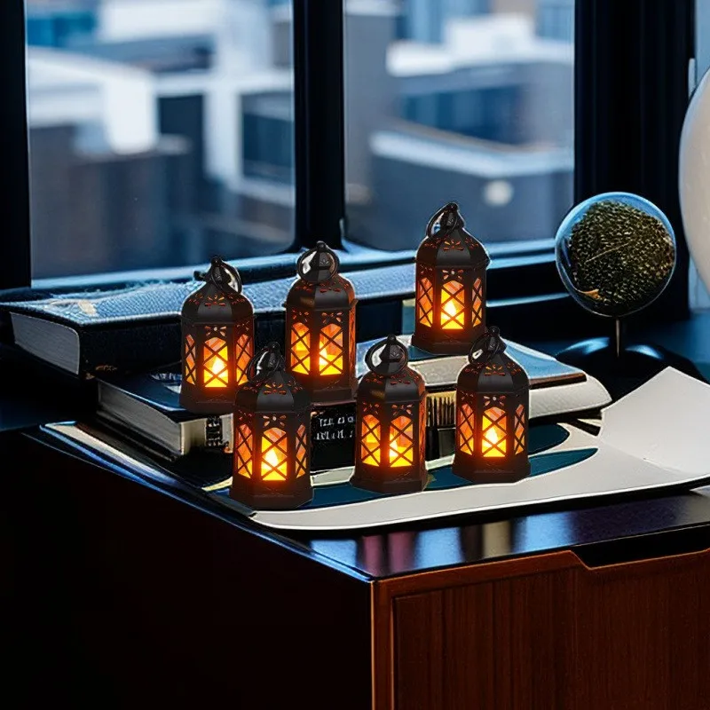 LED Electronic Candle Lantern – Portable Hexagonal Wind Light Night Lamp 3