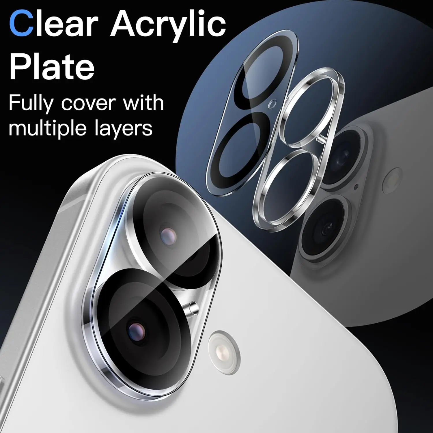 3PCS Tempered Glass Camera Ziai Protector Cover for iPhone 17 2025 16 Plus 16Plus iPhone17 iPhone16 Phone Protection Accessories 6