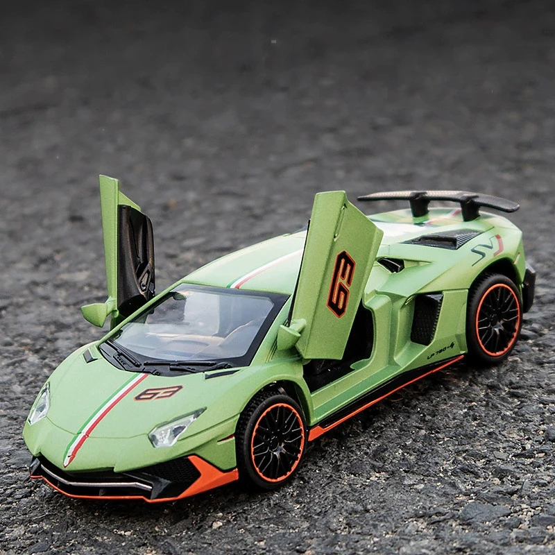1:32 Lamborghini Aventador SVJ LP780-4 Super Sports Car Alloy