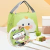 Cute Cartoon Printed Lunch Bag Kids Student School Lunch Bags Thermal Insulation Oxford Cloth Handbag Waterproof Storage Bags 3