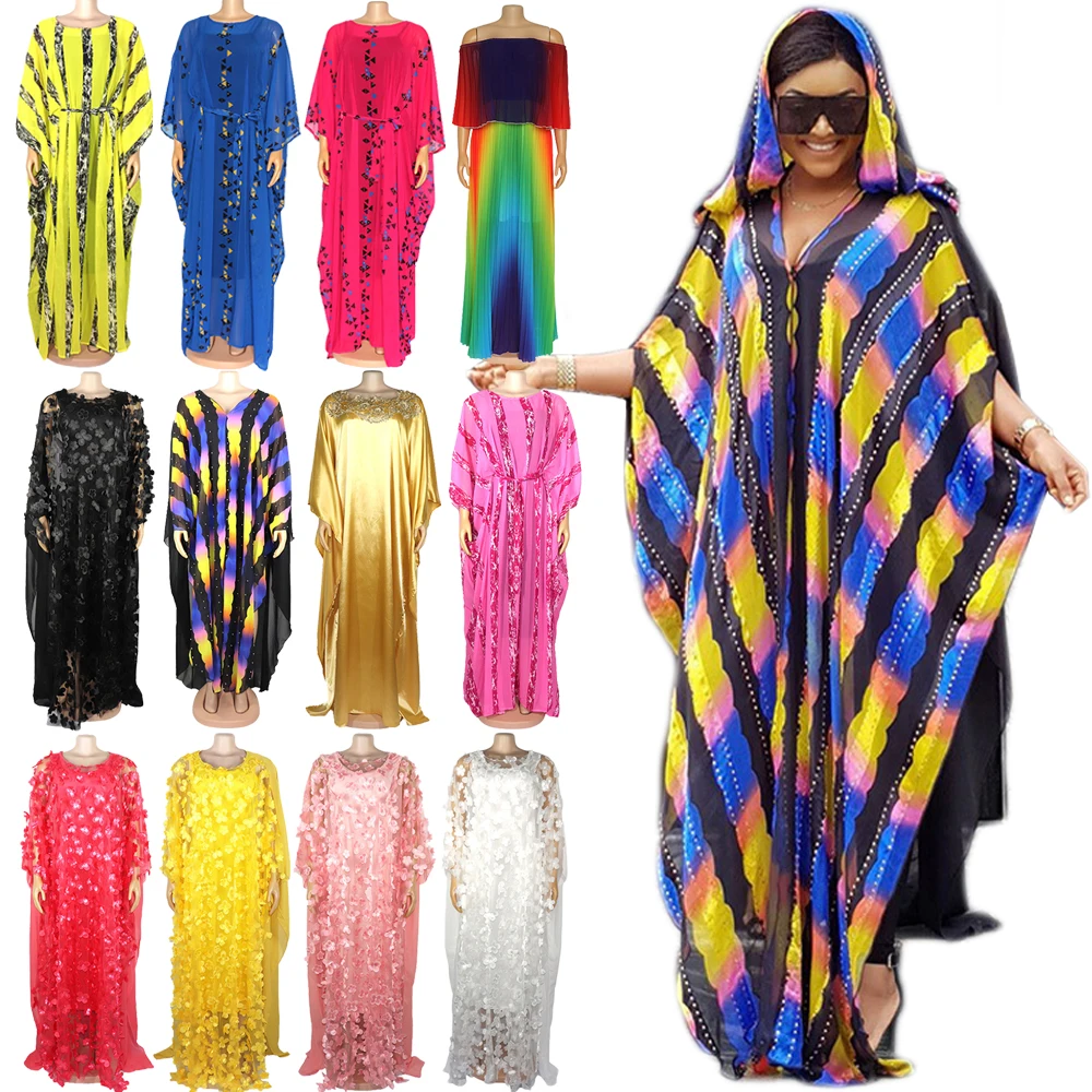 African Dresses for Women Muslim Dress Morocco Kaftan Dubai Abaya Africa Dashiki Boubou Robe Gown Eid Ramadan Caftan Clothing