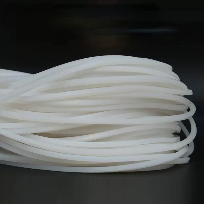 

1Meter Solid Silicone Rubber Sealing Strip Square Weather Strip High Temperature Resistant Anti Oil Seal Gasket Thickness 1-30mm