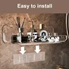 Acryli Bathroom Shelf No Drill Organizer Shower Storage Rack Washstand Cosmetics Storage Rack Wall Mounted Toilet Shampoo Holder 3