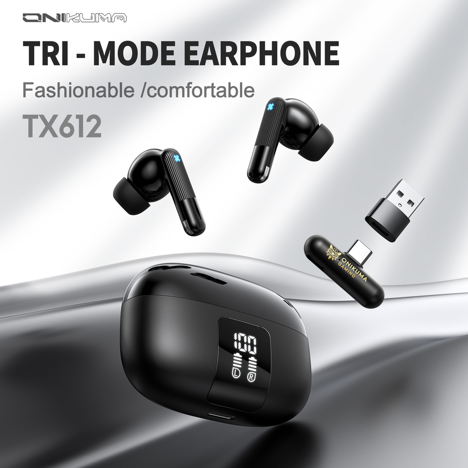 ONIKUMA 2025 New TX612 Dual-mode Cool RGB Gaming Headphones with High-definition Call Sound Quality and Low Latency for Gaming