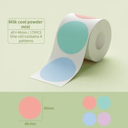 Compact Adhesive Thermal Label Maker for Stickers and Price Tags, Waterproof (4040-Color Round)