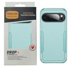 Hybrid Rugged Armor Military Grade Shockproof Dual Layer Phone Case - Google Pixel 8 Pro (Aqua)