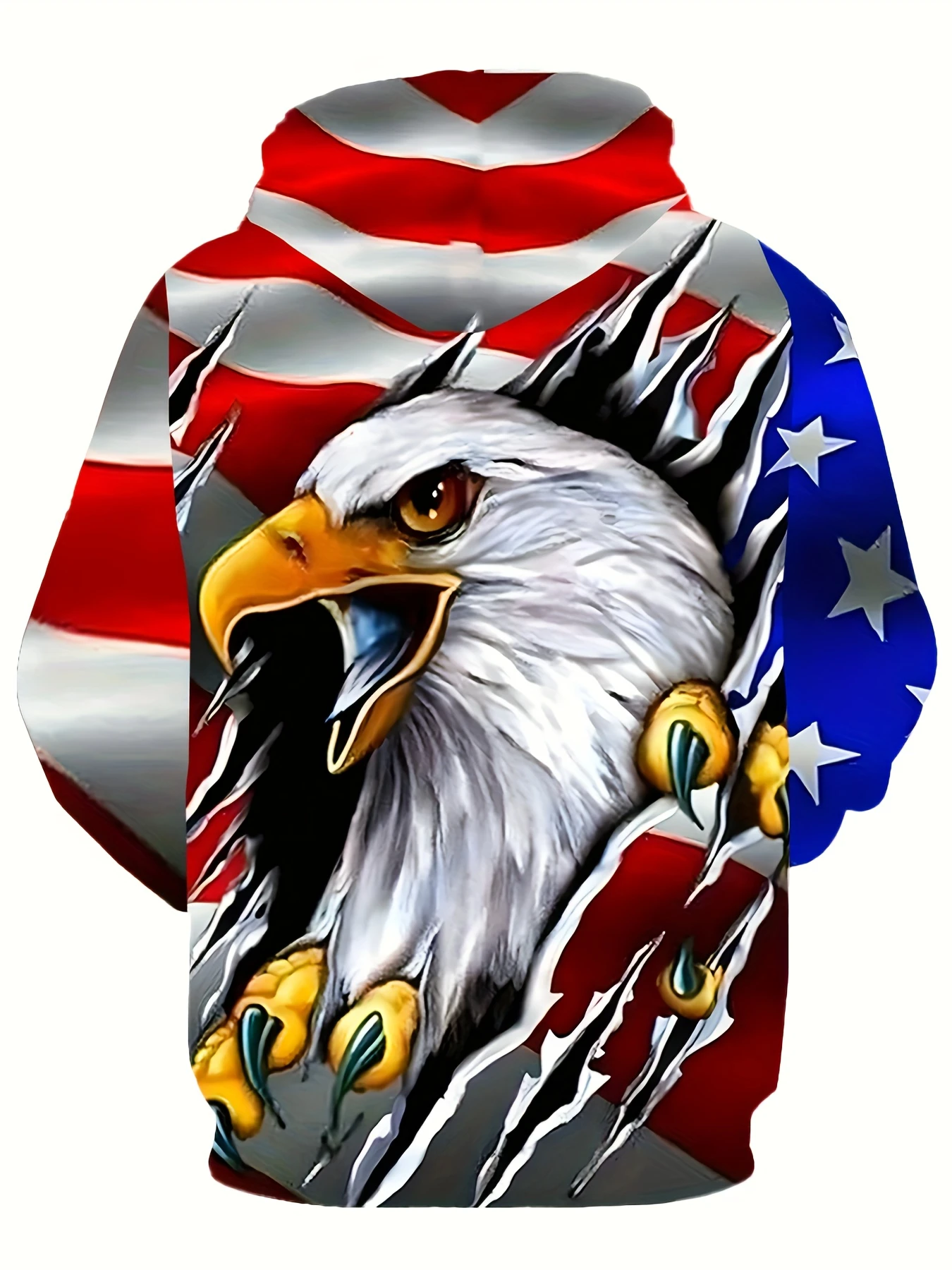 2025 موضة كول النسر الرجال هوديي ثلاثية الأبعاد أغطية رأس مطبوعة طبعة الاتجاه النسر الأمريكي الرجال ملابس رياضية الاطفال عادية للجنسين البلوز