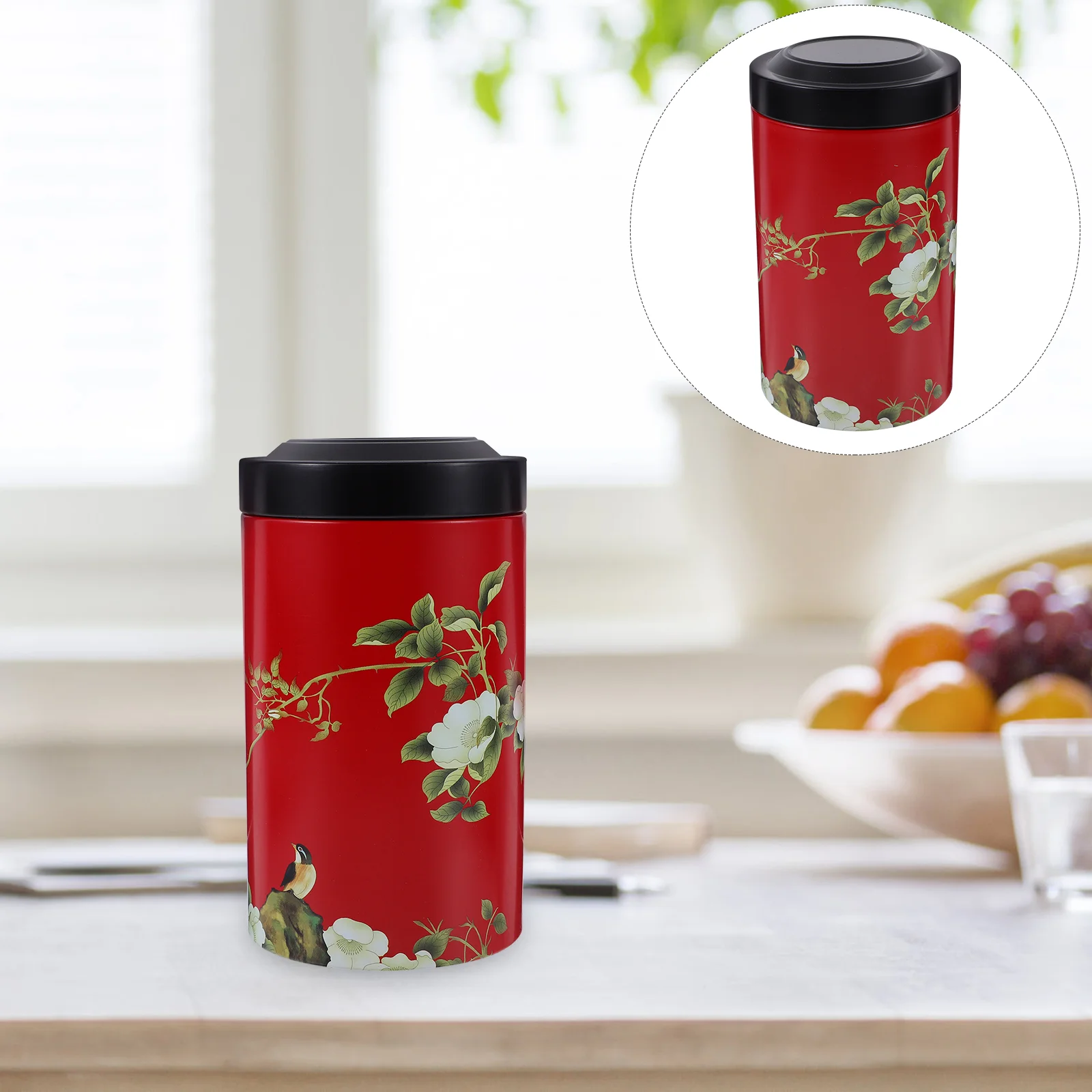 

Tea Tin Canisters Metal Jar Chinese Tinplate Coffee Sugar Storage Jars Airtight Loose Tea Container Tea Bag Can Small Kitchen
