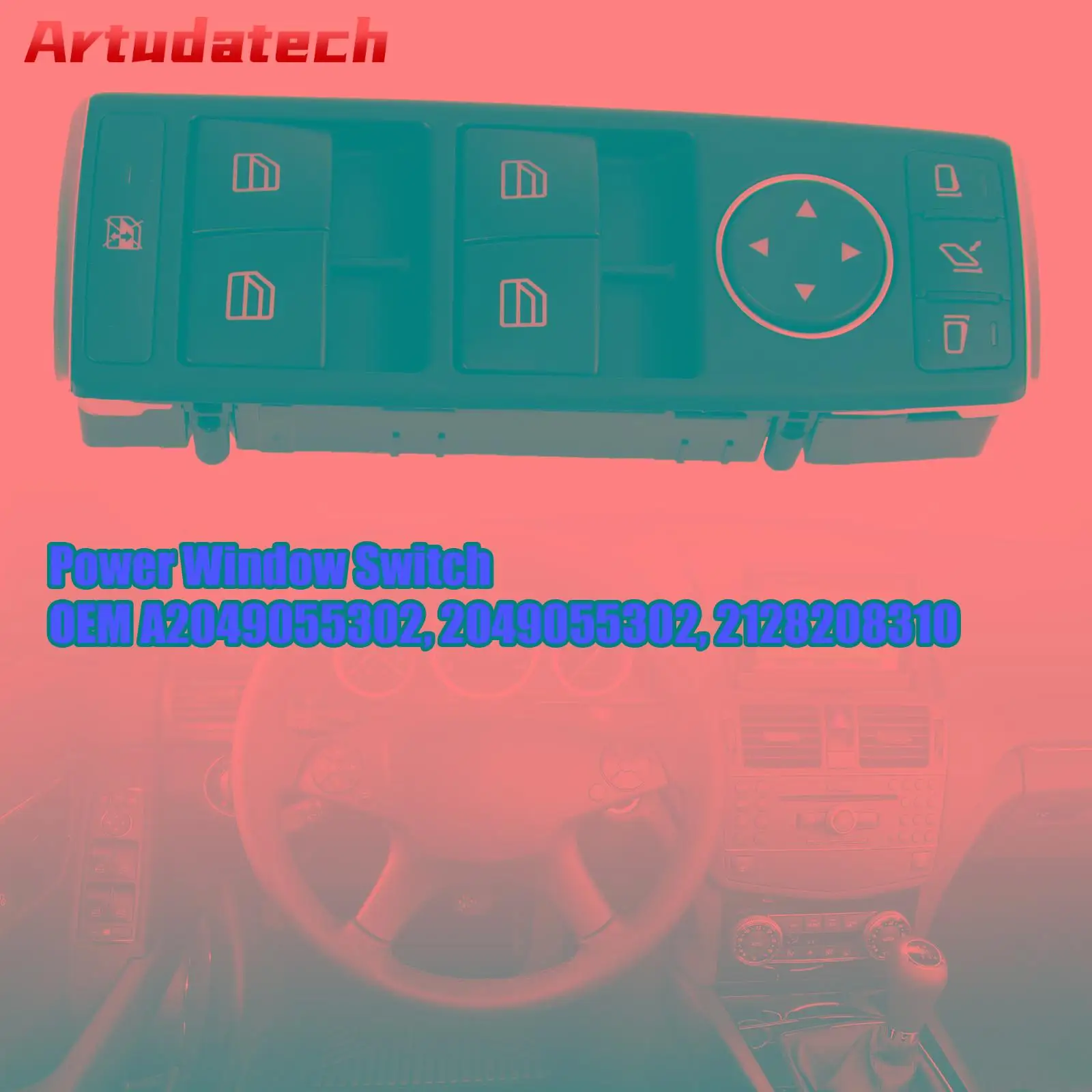

Переключатель Стеклоподъемника Artudatech, передний левый для Mercedes-Benz W204 C300 E350 2049055302