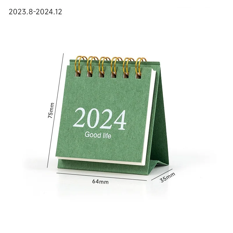Minimalist Black White Portable Mini Desk Calendar Creative Coil Calendar Plan Cute Office Supplies For Desktop Decoration