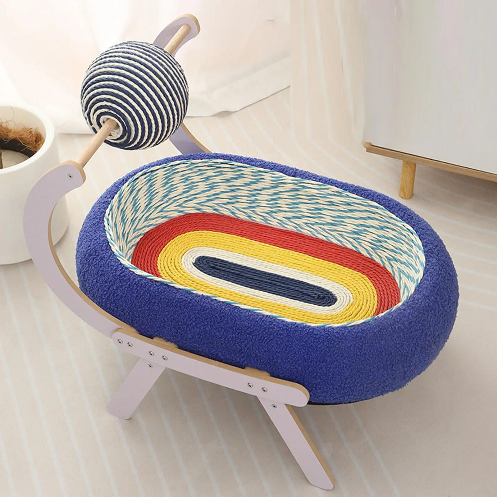 Cat Scratcher Furniture Protector Cat Scratching Board Oval Kittens Scratch Pad for Play Hunting Indoor Cat Kittens Exercise Cat Scratcher Furniture Protector Cat Scratching Board Oval Kittens Scratch Pad for Play Hunting Indoor Cat Kittens Exercise