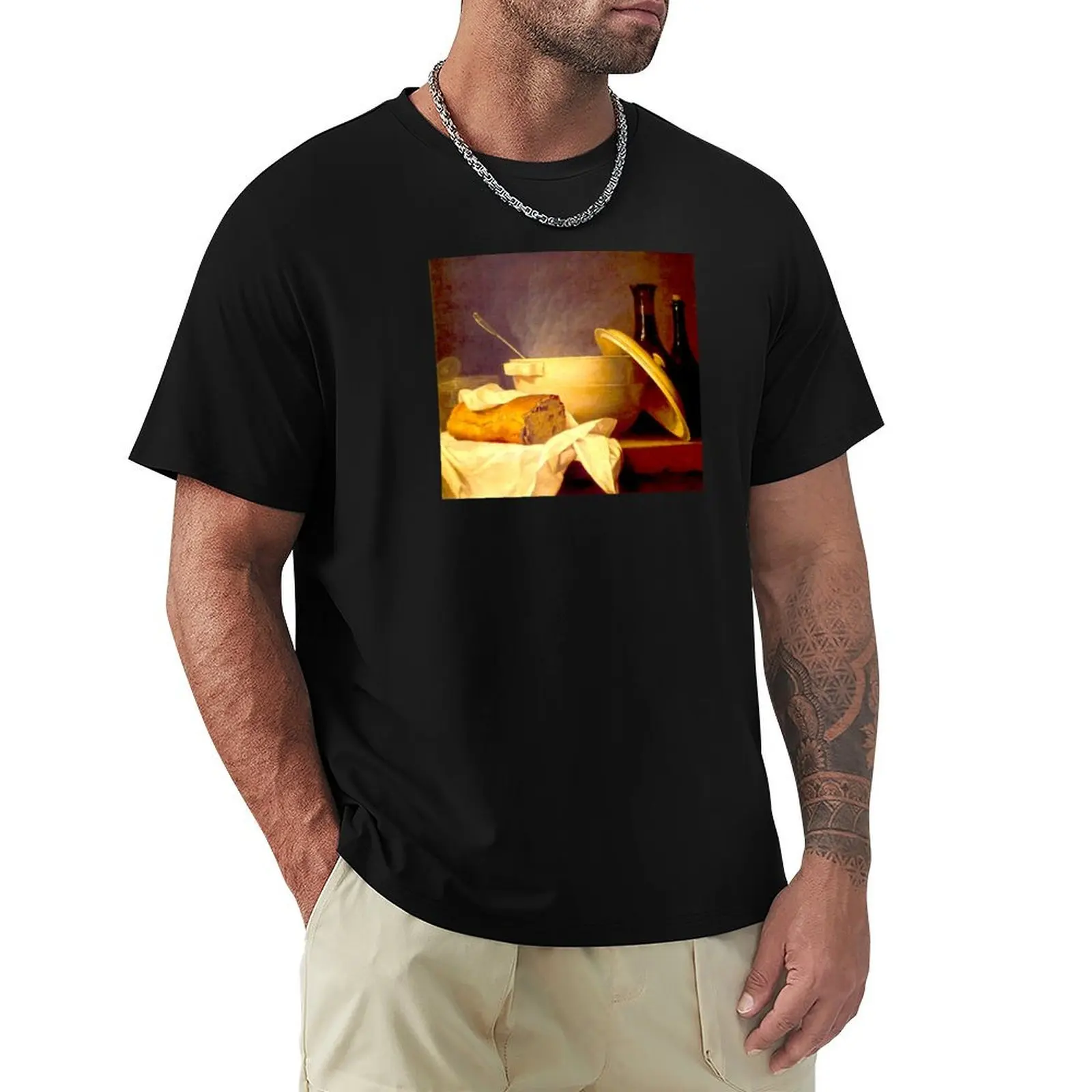 

Bread and Wine by Anne Vallayer T-shirt kawaii clothes animal prinfor boys mens graphic t-shirts big and tall