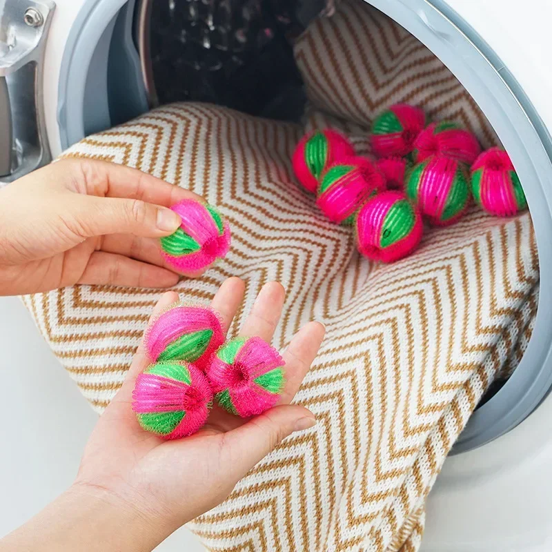 Description Picture 5 of item6pcs Reusable laundry ball hair remover Cleaning and anti-entanglement suction ball Washing machine Home Cleaning Tools