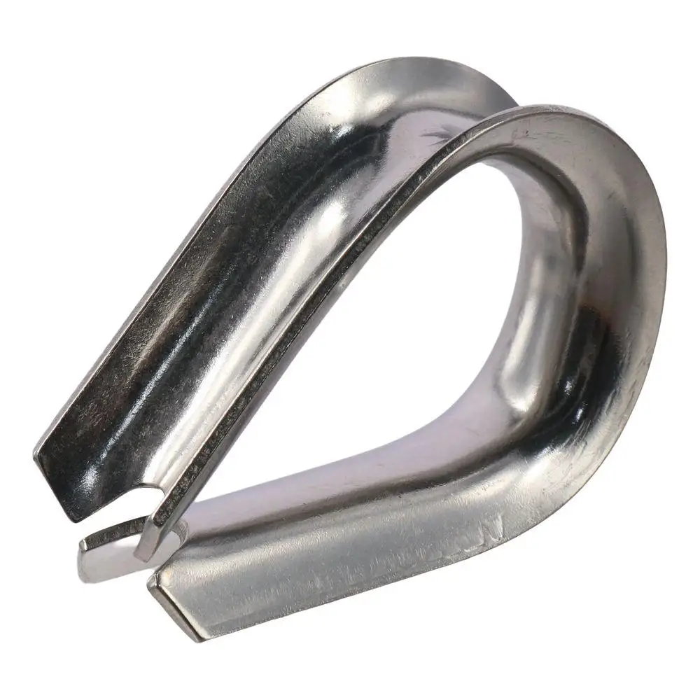 20mm 3/4-inch Stainless Steel Wire Rope Cable Thimbles Silver Tone