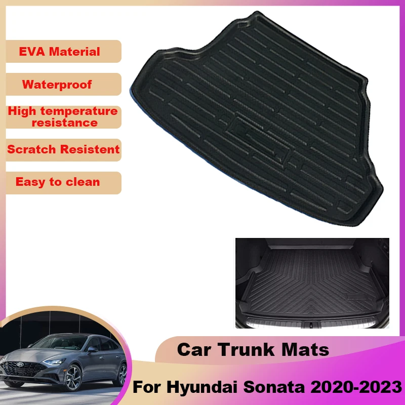 

Car Trunk Mats for Hyundai Sonata DN8 2020 2021 2022 2023 Waterproof Carpet Tray Liner Cargo Boot Storage Pad Auto Accessories