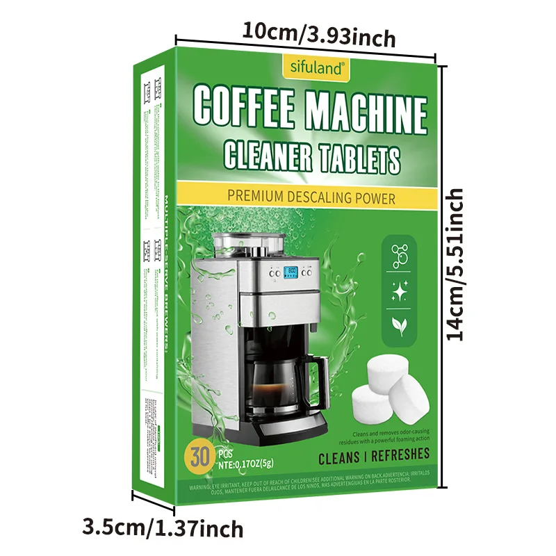 Coffee Machine Descaling Effervescent Sheet Clean Decontamination Sheet Clean Coffee Machine Filter Dirt Maintenance Cleaning 6