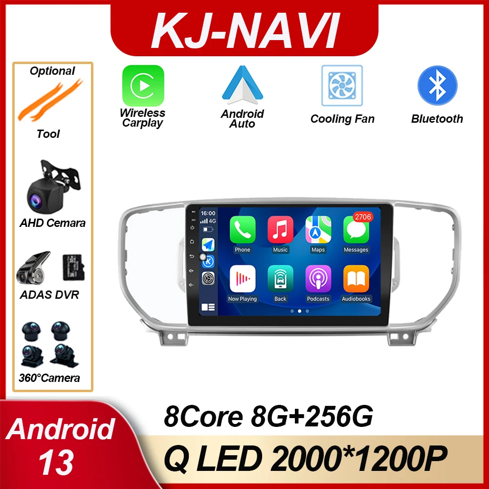 

Android 13 For KIA Sportage 4 KX5 2016-2018 9 inch 8 Core WIFI 4G Bluetooth GPS Stereo Navigation FAN System Radio Multimedia