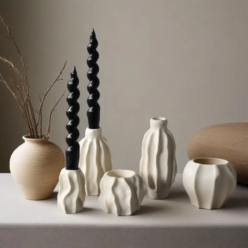 Ceramic Medieval Candlestick Table Decoration